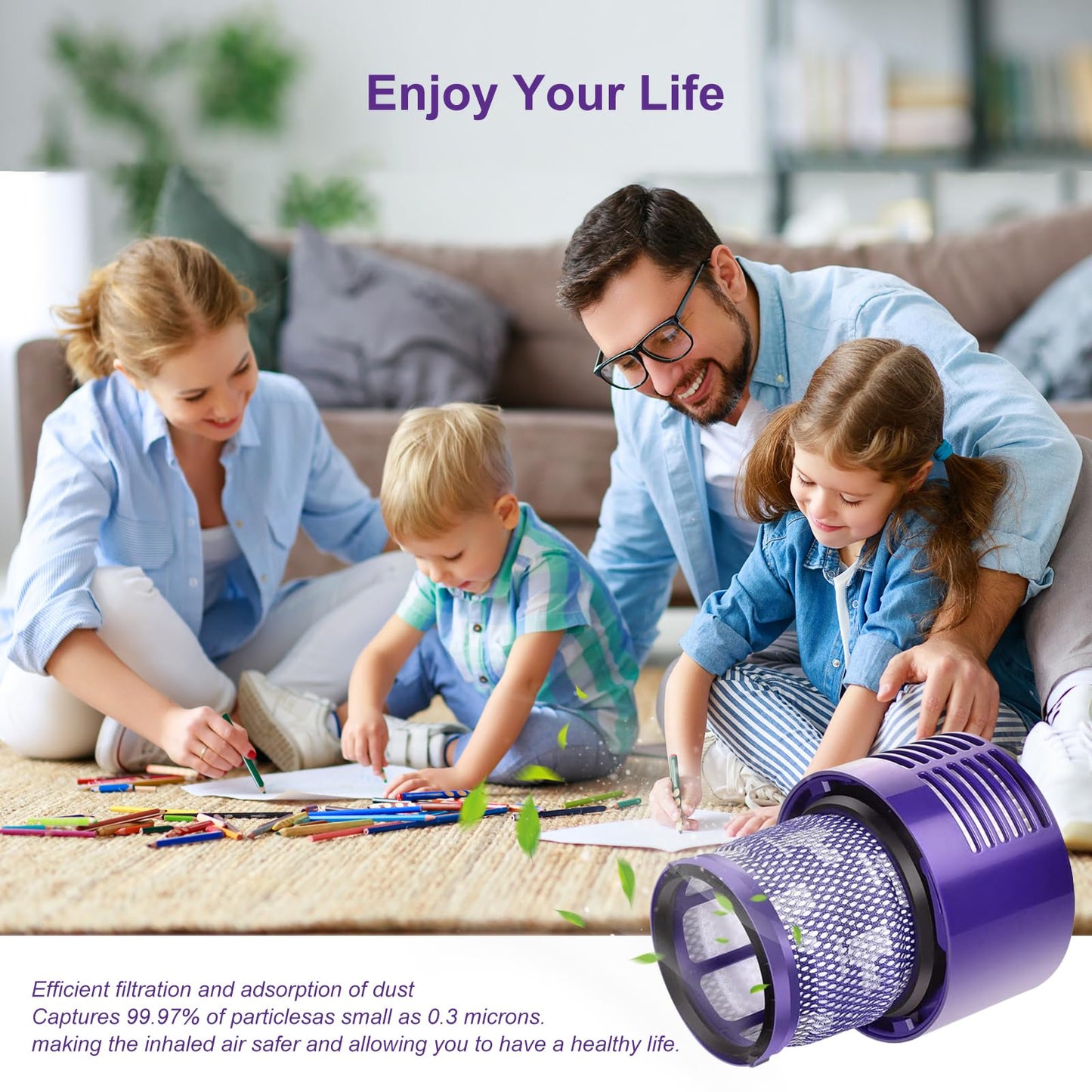 V10 Whirlwind Series Clean SV12 Household Vacuum Cleaner Filter Replacement 3 Pack-Laukowind