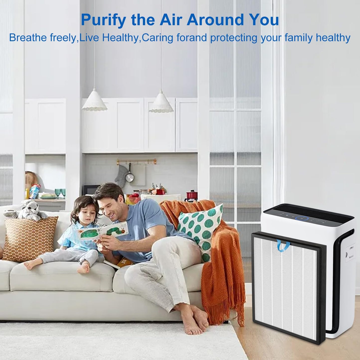 Vital 100S Pet Replacement Filter Compatible With LEVOIT Smart WiFi Vital 100S Air Purifier White 2 Pack-Laukowind