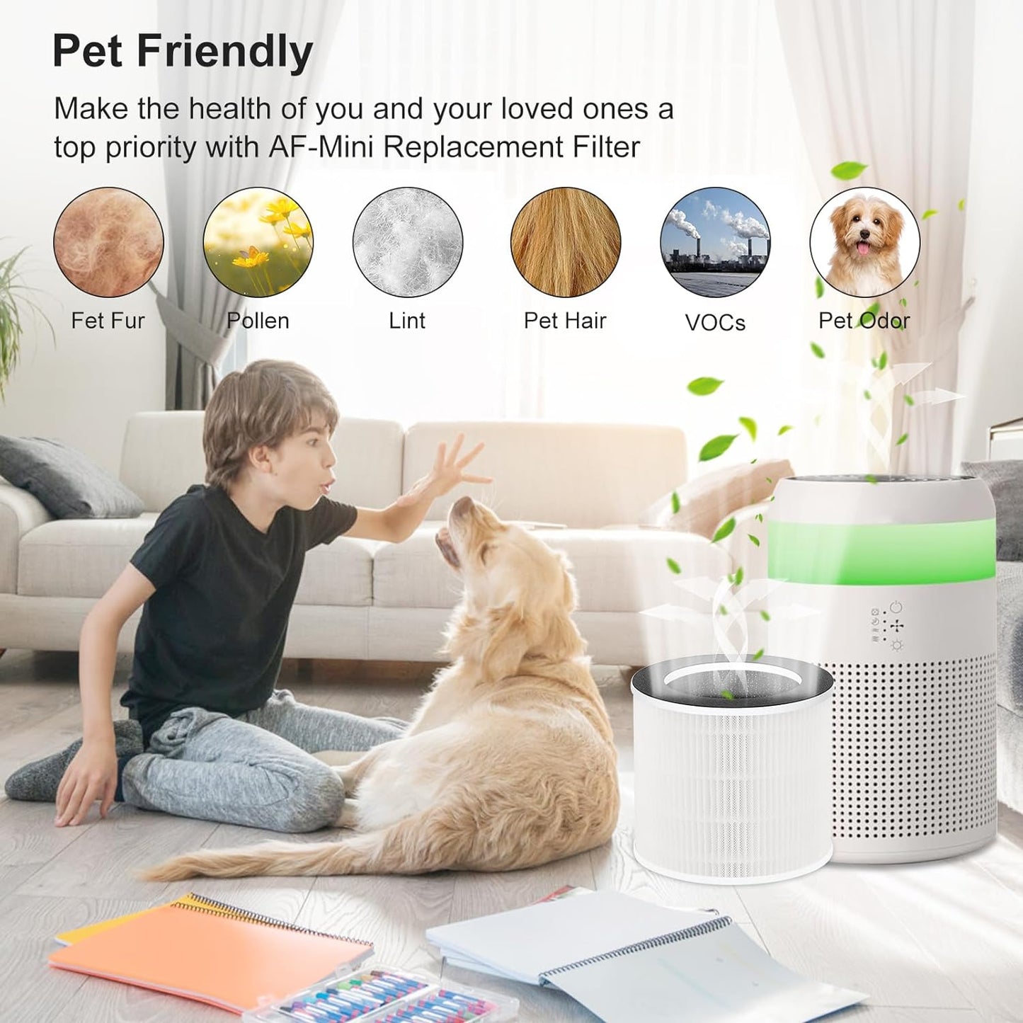 True HEPA Demi Filter For Afloia Mini Air Purifier 4 Pack-Laukowind
