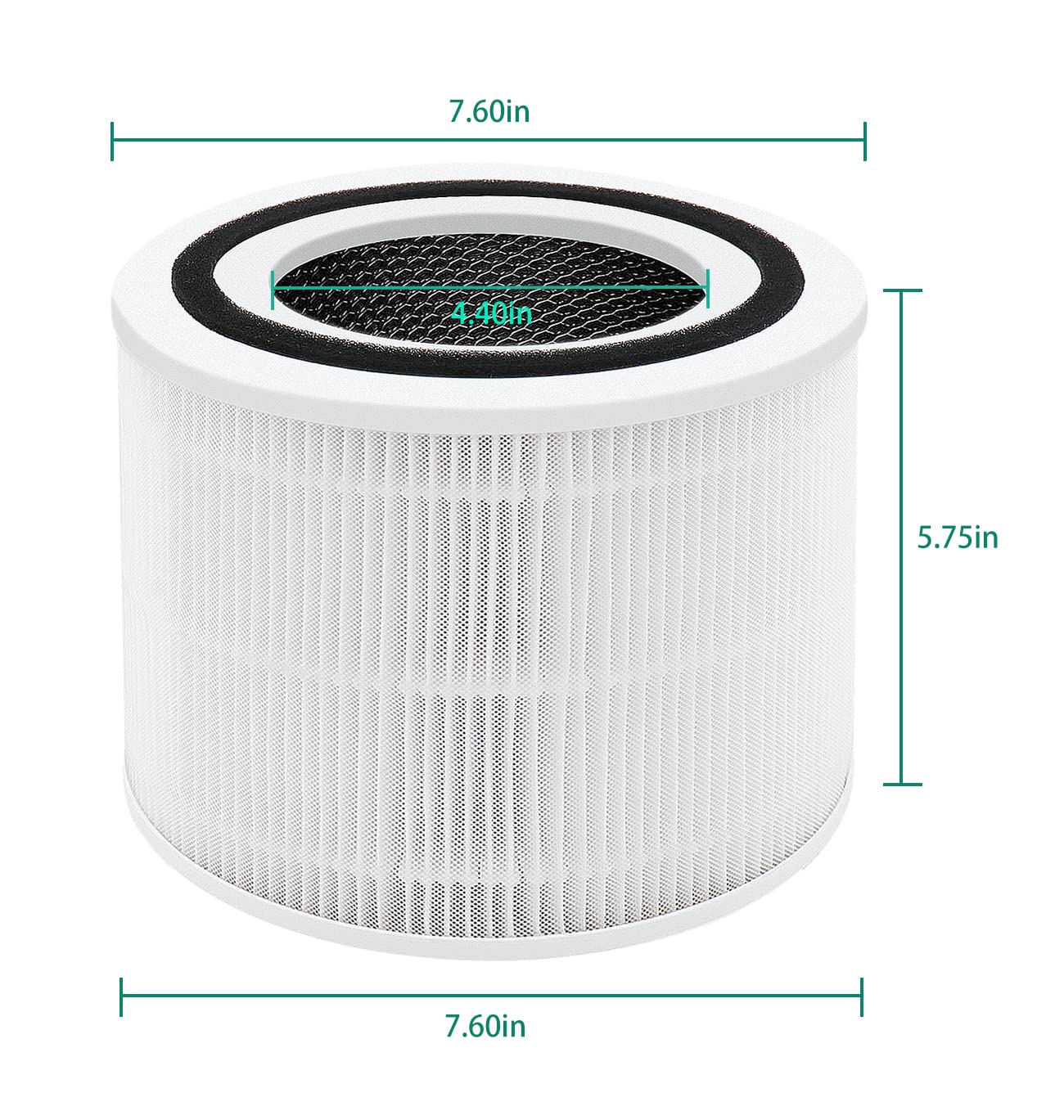 For LEVOIT Core 300 Air Purifier Parts True Replacement Filter 2 Pack,White-Laukowind