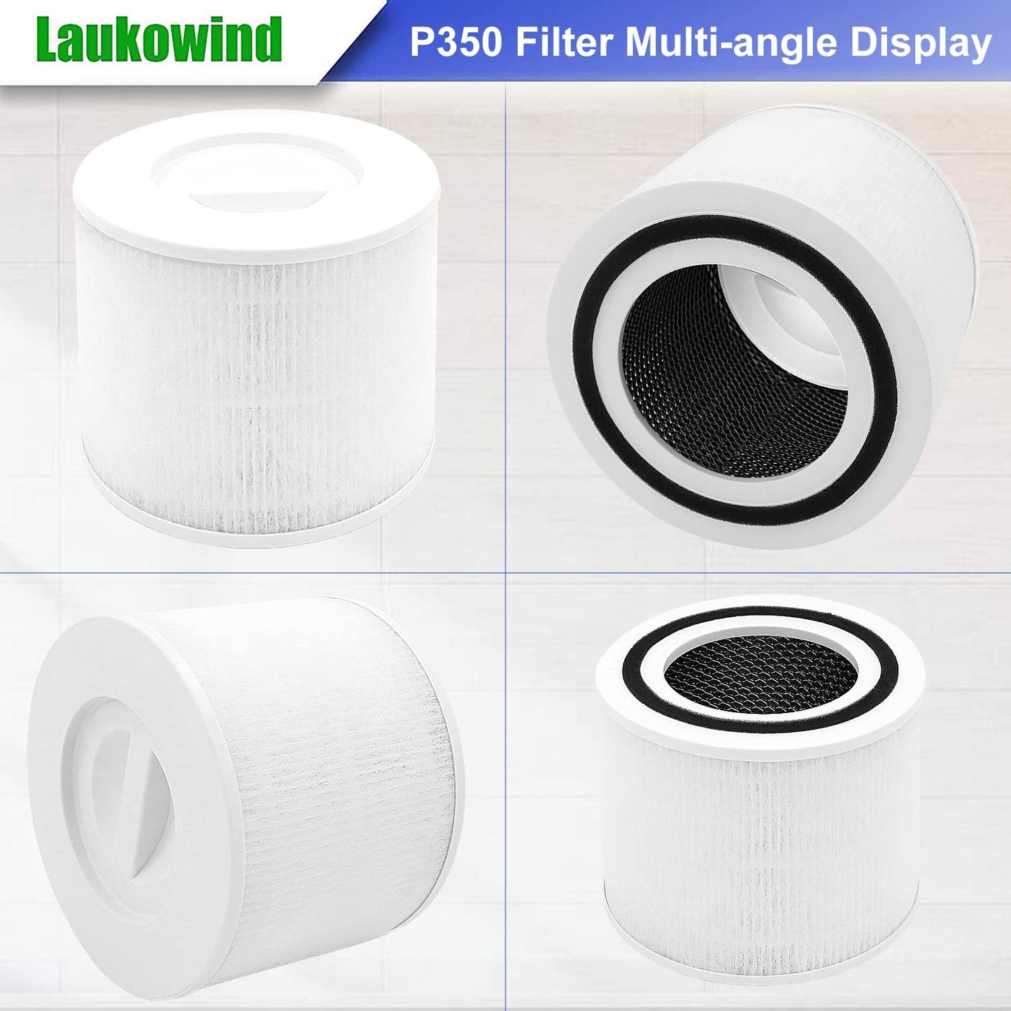 For LEVOIT Core P350 Replacement Filte Air Purifier Filtes White 2 Pack-Laukowind