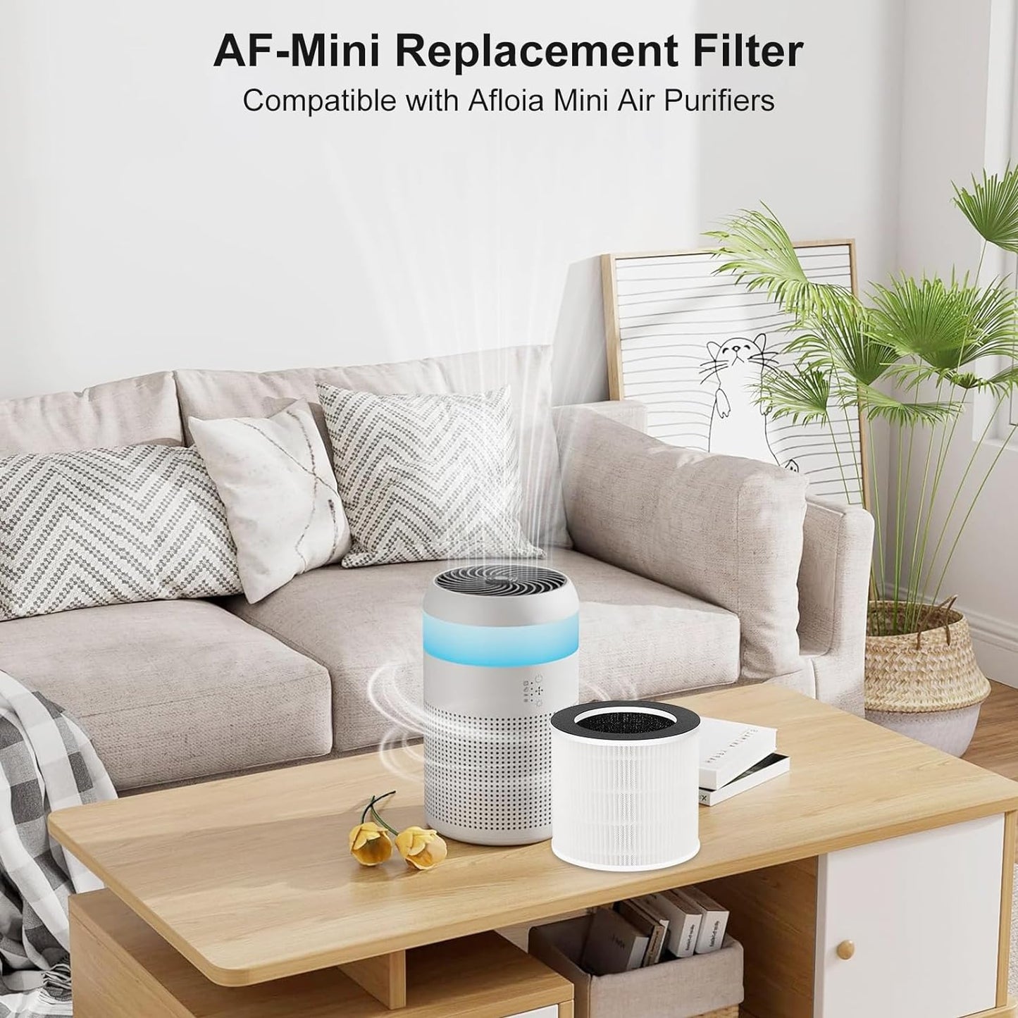 True HEPA Demi Filter For Afloia Mini Air Purifier 4 Pack-Laukowind