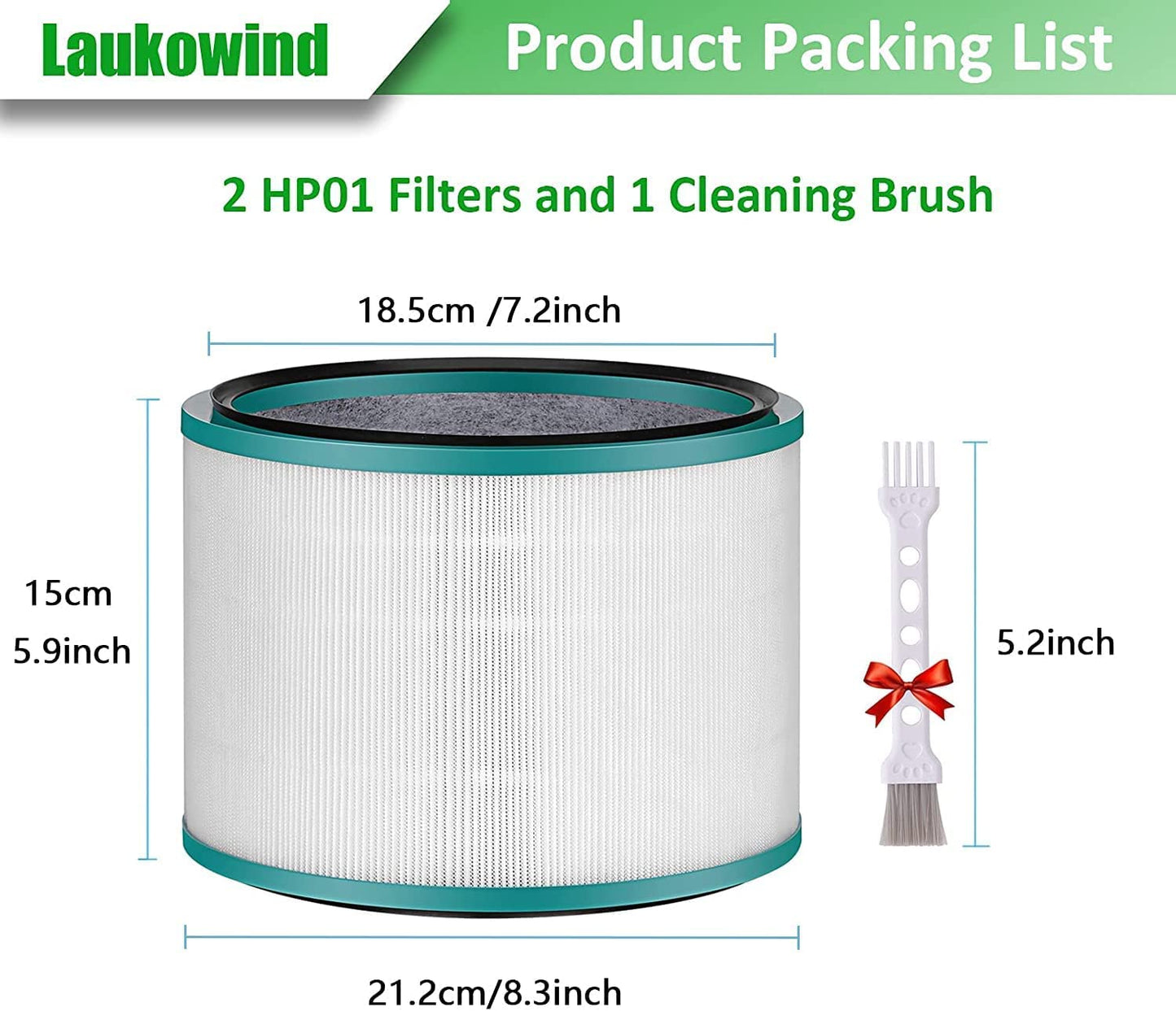 Air Purifier Filter Replacements For Dyson HP01 2 Pack-Laukowind