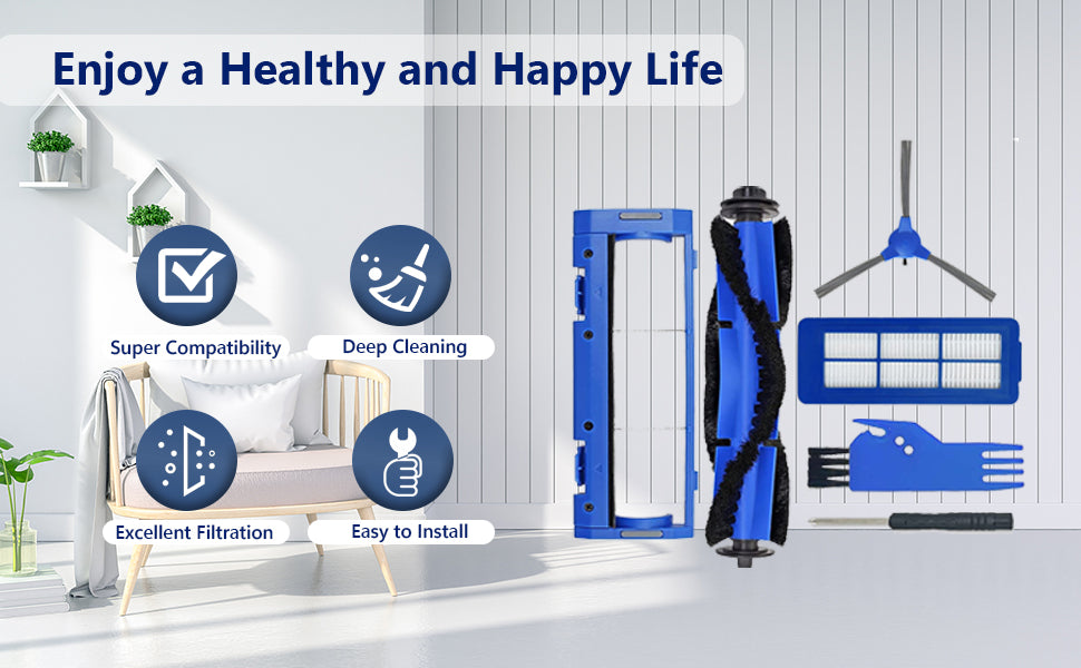 Replacement Parts Compatible With Eufy RoboVac 11S, 12, 15C, 15T, 25C, 30, 30C, 35C Accessory-Laukowind