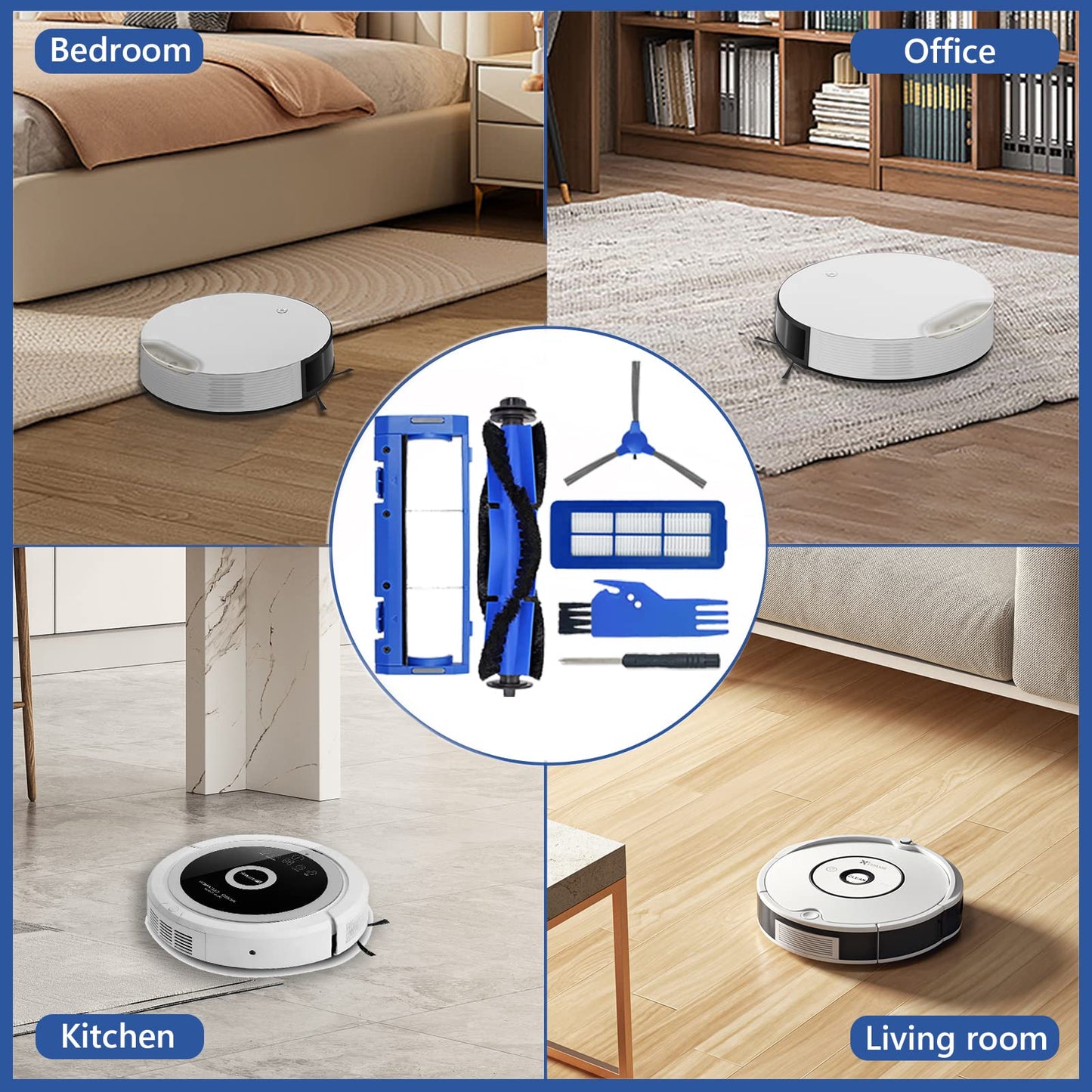 Replacement Parts Compatible With Eufy RoboVac 11S, 12, 15C, 15T, 25C, 30, 30C, 35C Accessory-Laukowind