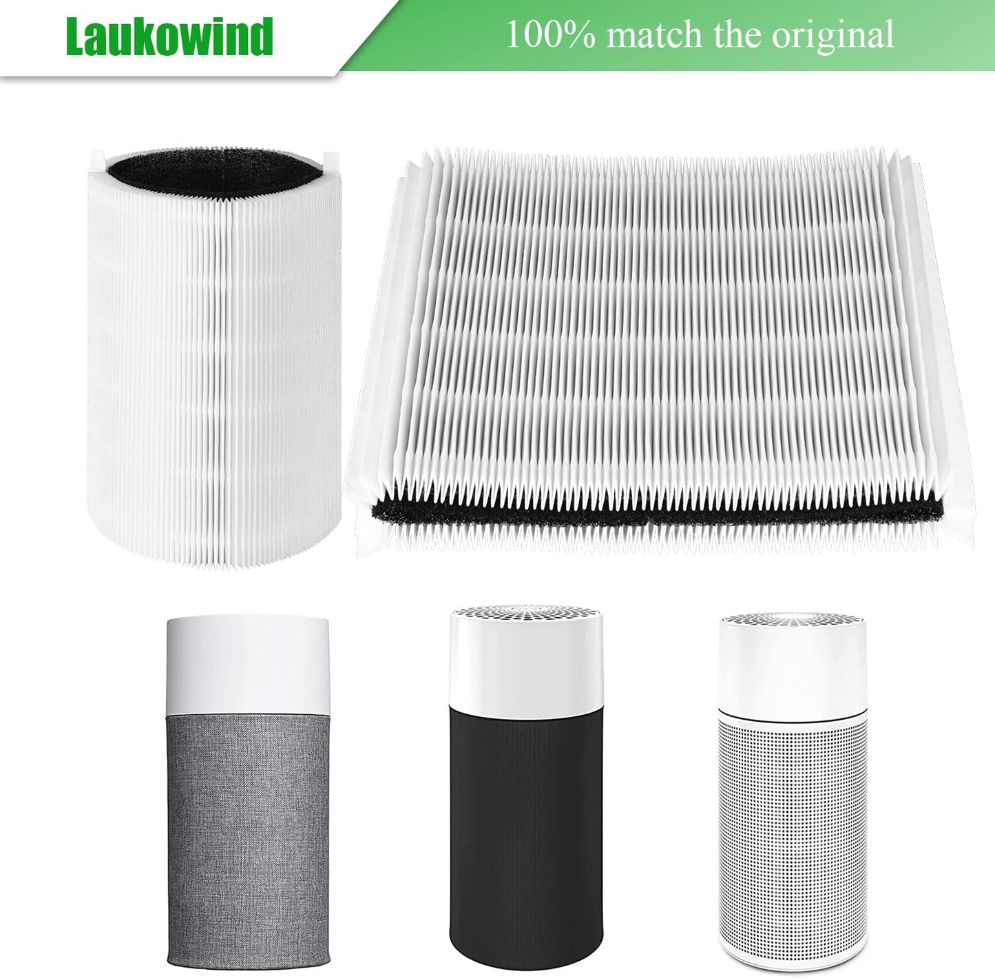 Replacement Filters For Blueair Blue Pure 411 411+ Auto Mini 2 Pack-Laukowind