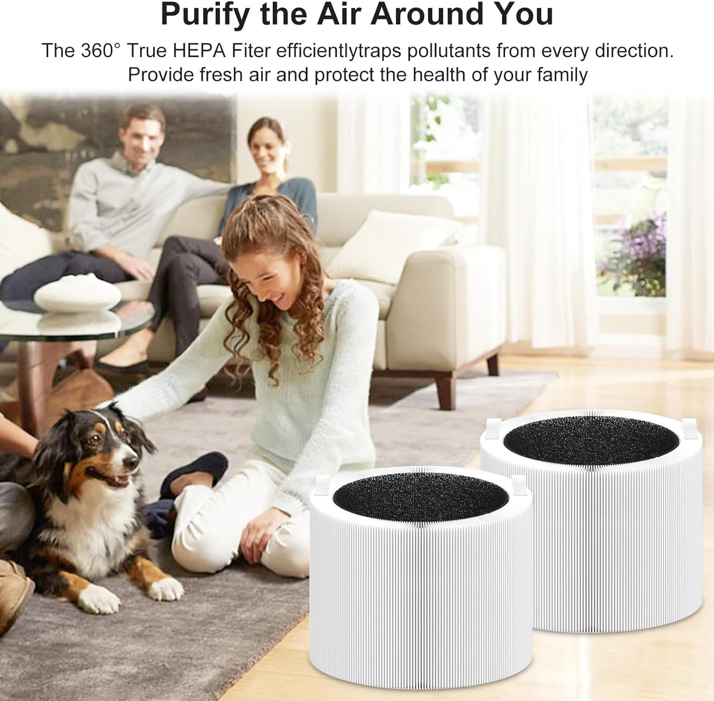 Blue Pure 411i/411a Max Replacement Filter Air purification Filter 2 Pack-Laukowind