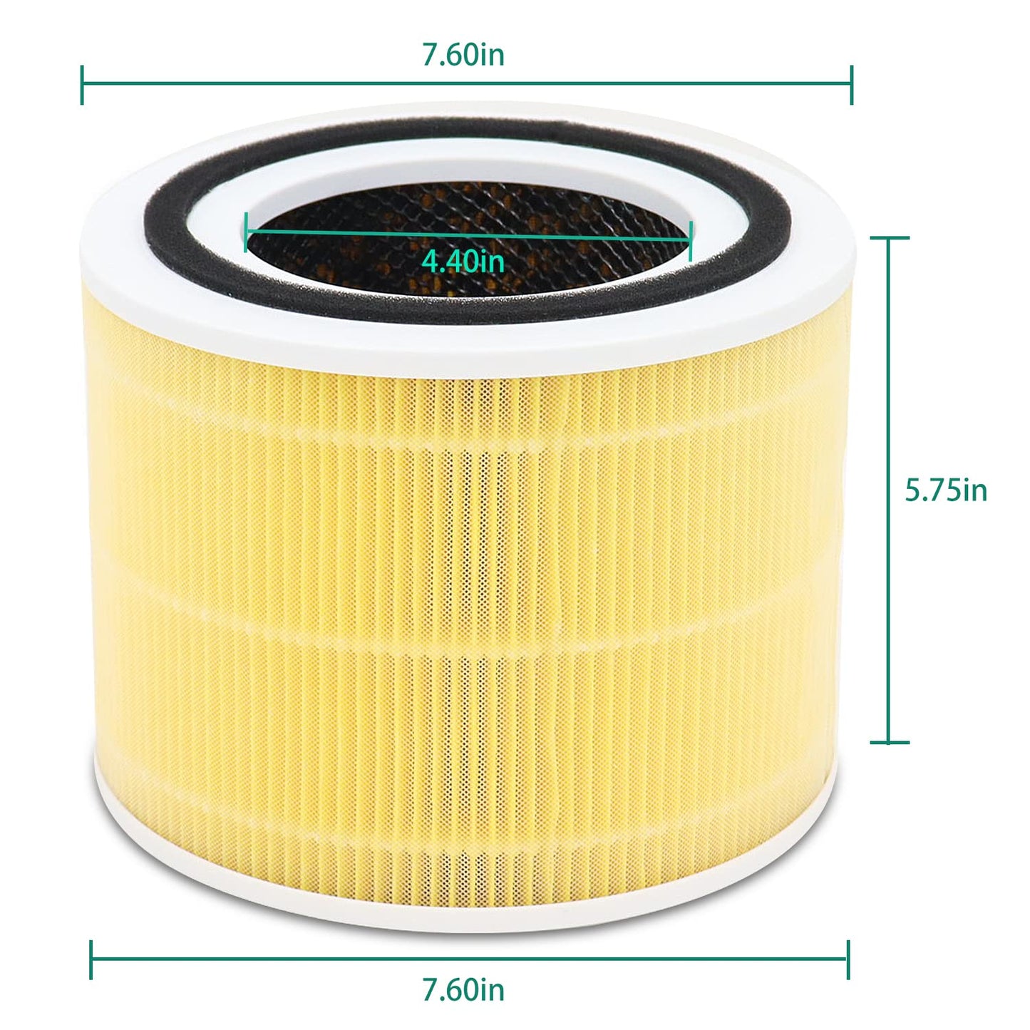 For LEVOIT Replacement Filter Compatible With Core 300-RF Filters Yellow 2 Pack-Laukowind